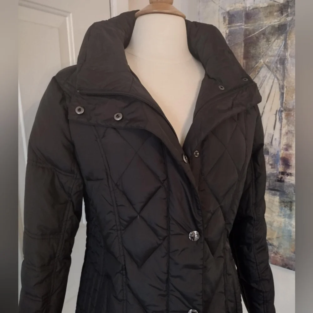 London Fog Diamond Pattern Down Puffer Coat Black Size M